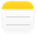 Symbol für die Notizen App