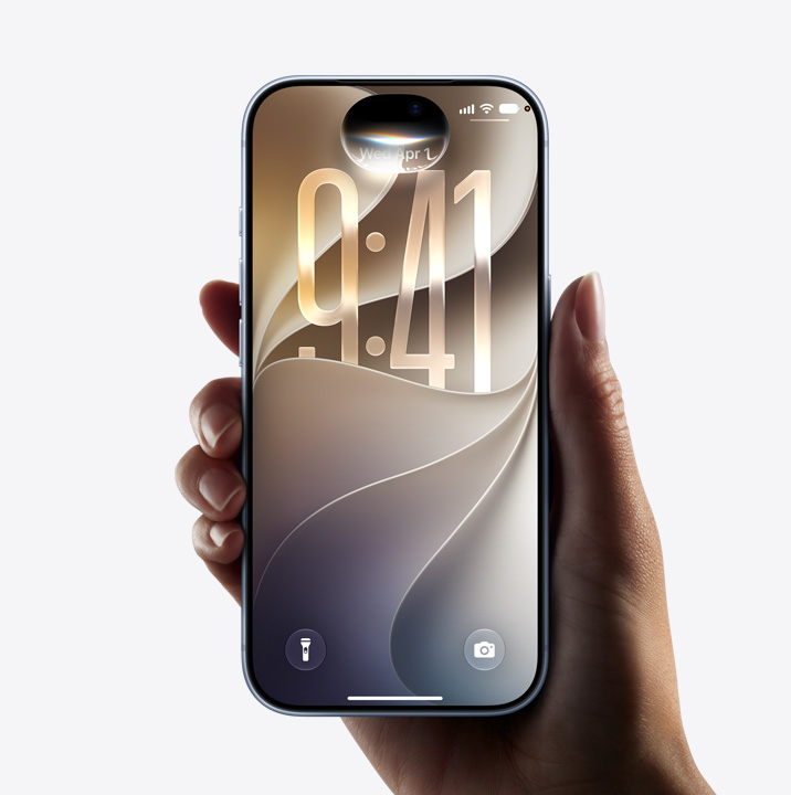iPhone 18 Pro, face avant, Siri A I activé à l’écran